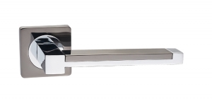 Elaina Black Nickel Designer Lever Door Handle Set